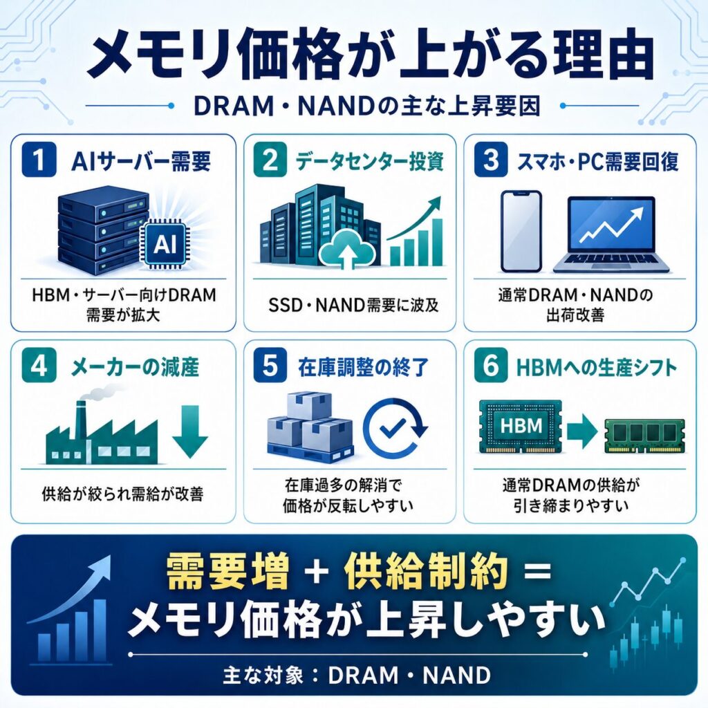 メモリ価格が上がる理由