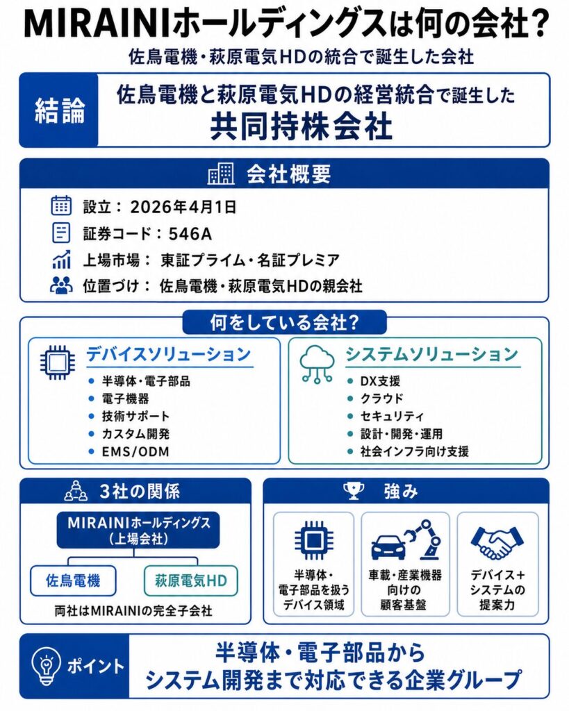 MIRAINIホールディングスは何の会社？