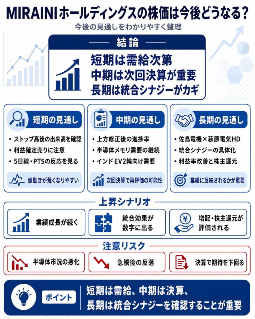 MIRAINIホールディングスの株価は今後どうなる？