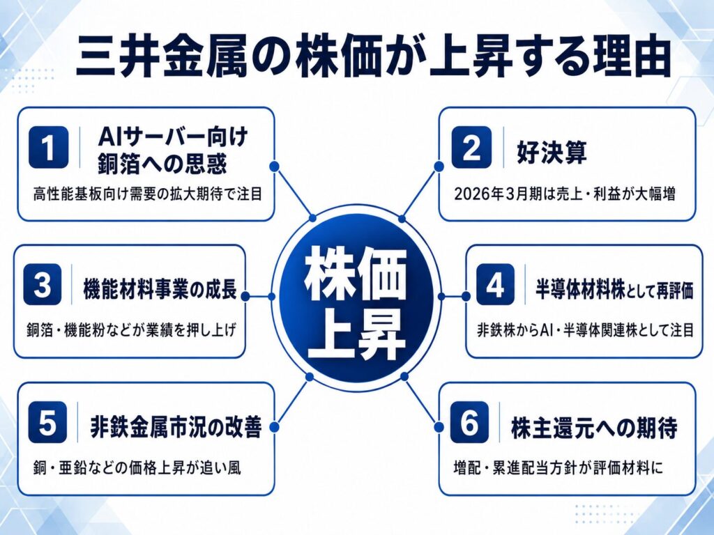 三井金属の株価が上昇する理由