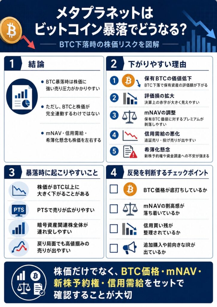 メタプラネットはビットコイン暴落でどうなる？