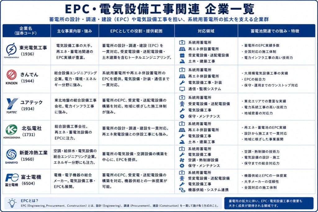EPC・電気設備工事関連