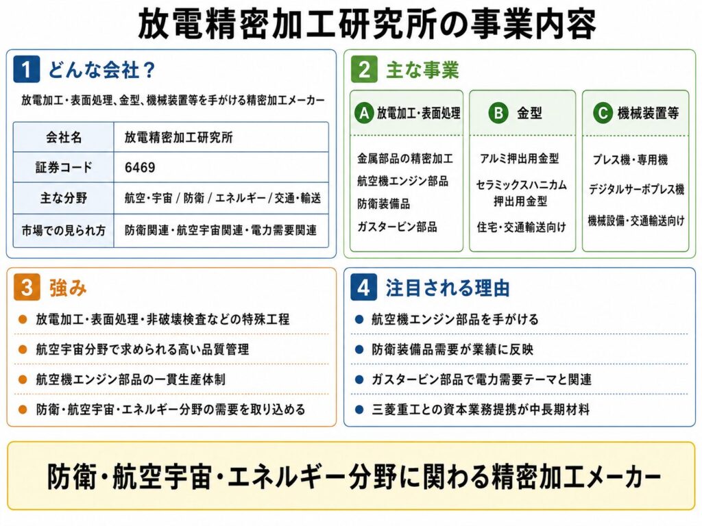 放電精密加工研究所は何の会社?