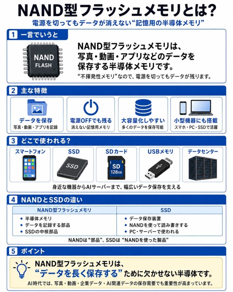 NAND型フラッシュメモリとは?