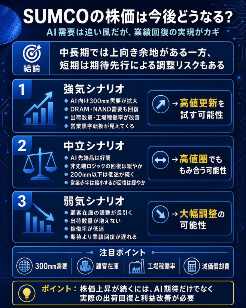 SUMCOの株価は今後どうなる?