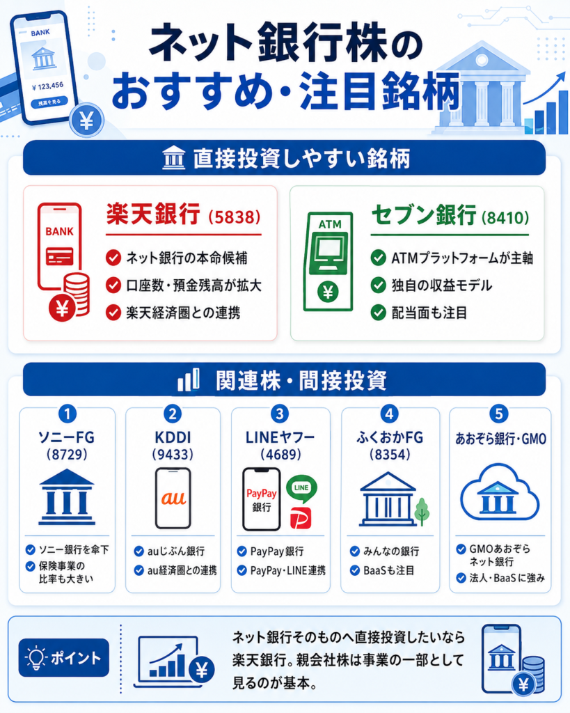 ネット銀行株のおすすめ・注目銘柄