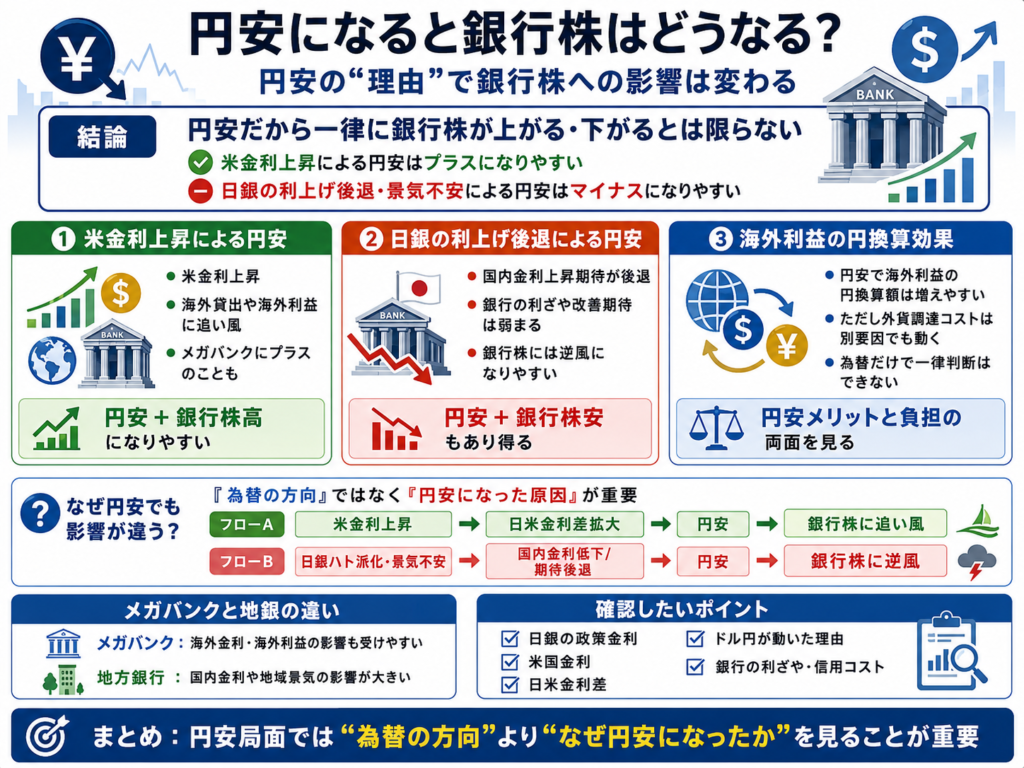 円安になると銀行株はどうなる?