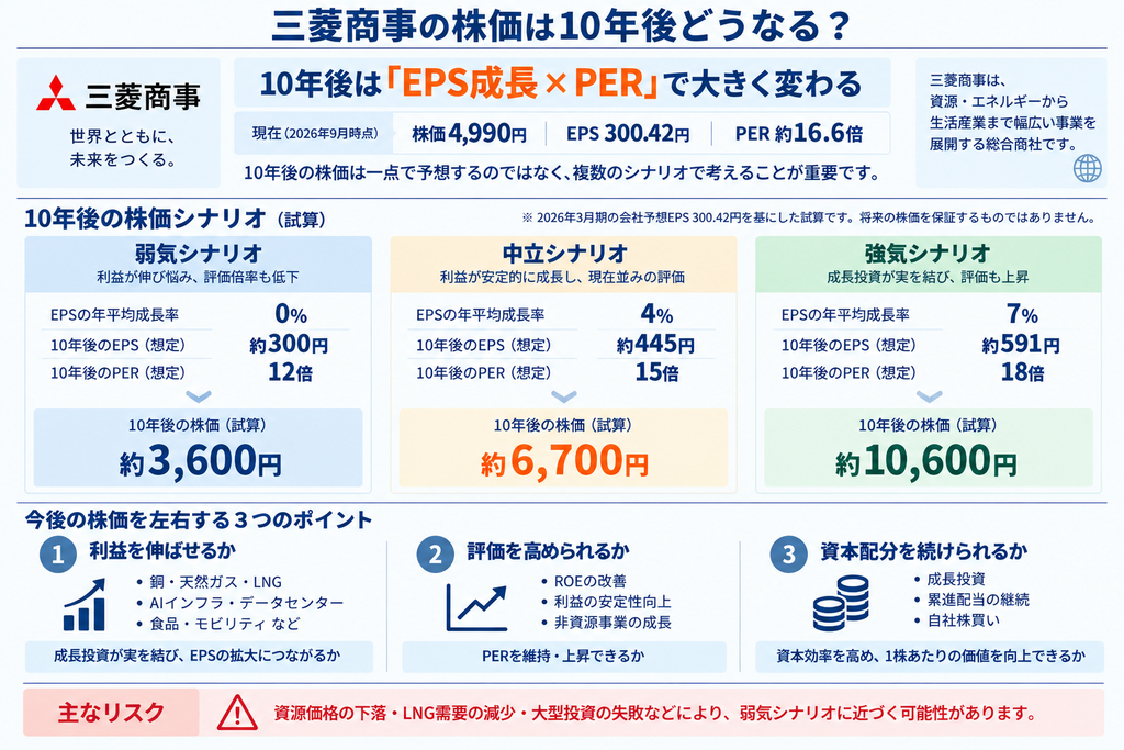 三菱商事の株価は10年後どうなる？